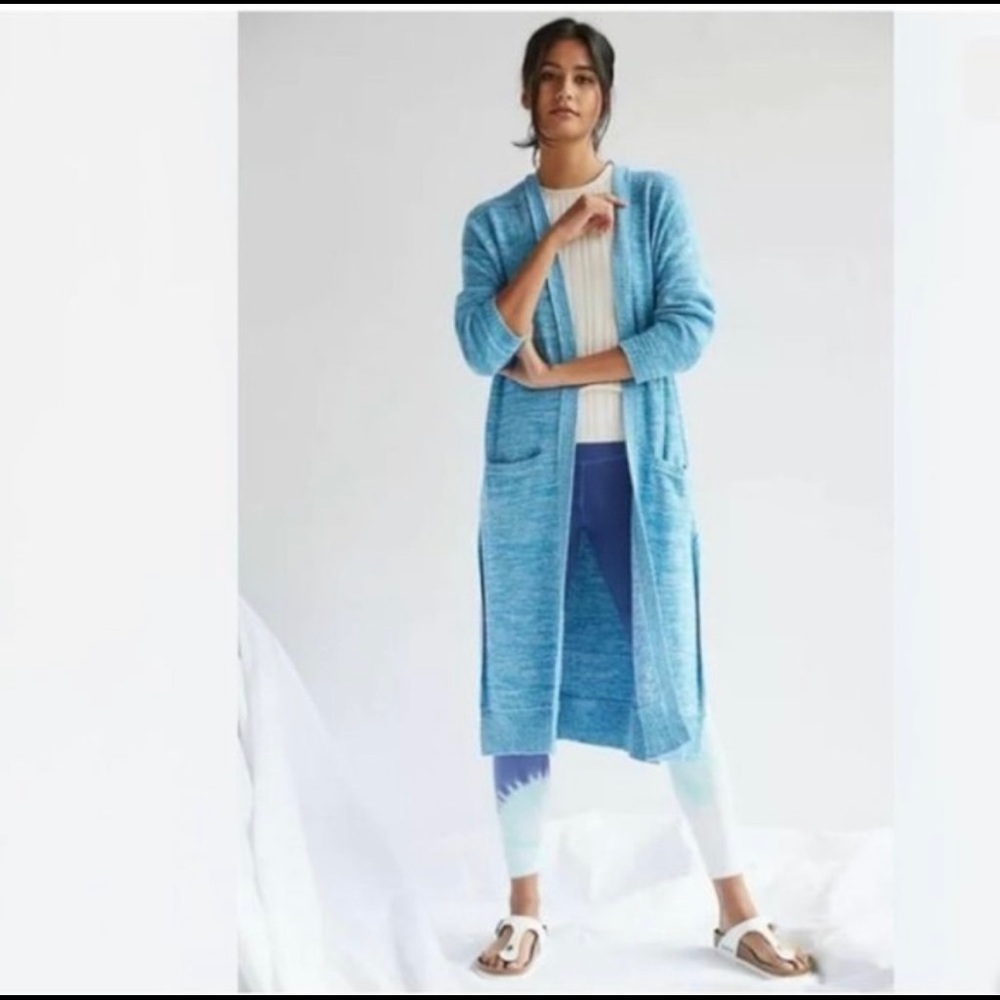 Anthropology ‘Daily Practice’ cardigan, blue marl, Small